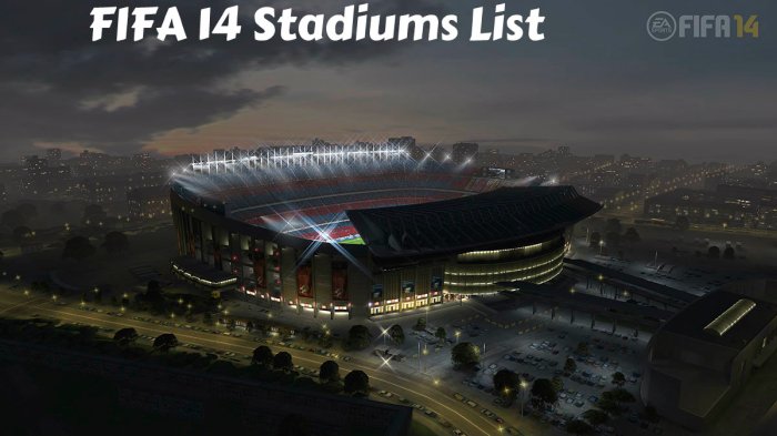FIFA 14 Stadiums List