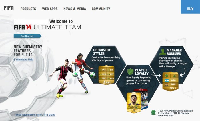 FUT 14 Web App