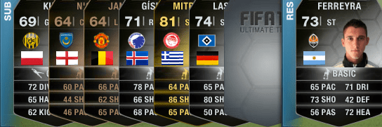 FUT 14 TOTW 4 Subs