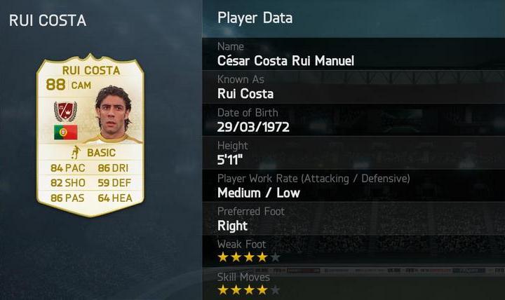 FUT Legends Rui CostaFUT Legends Rui Costa