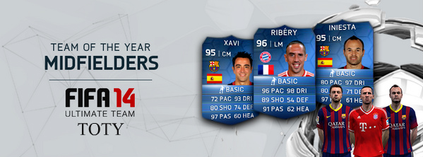 FIFA 14 TOTY Midfielders