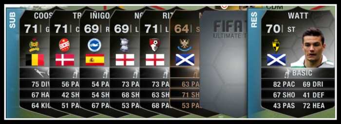 FUT 14 TOTW 16 Subs