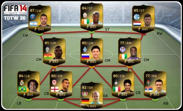 FUT 14 TOTW 26 FUT 14 TOTW 26