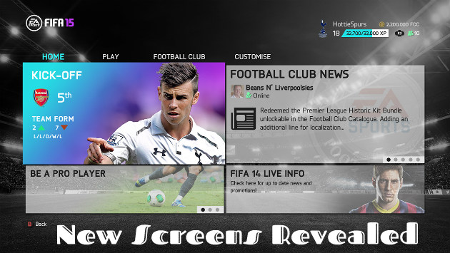 New FIFA 15 Screen Released