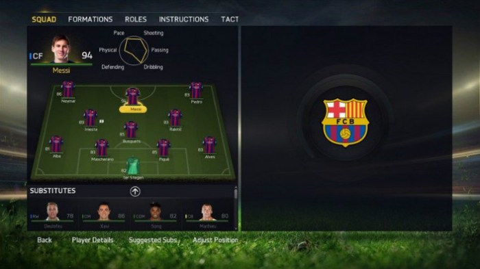 FIFA 15 Team Selection