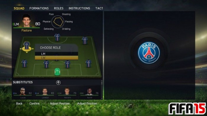 FIFA 2015 Player Position