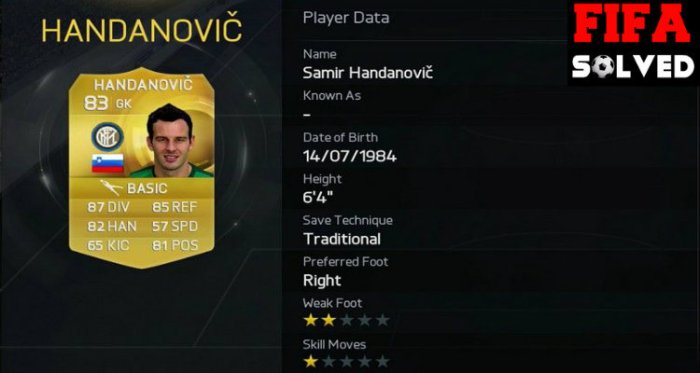 Samir Handanovic FUT 15 OP