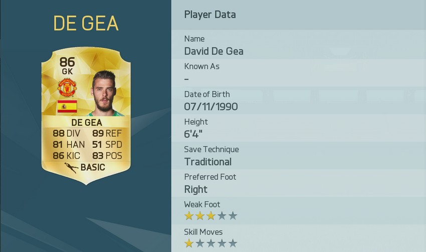 David De Gea FUT 16