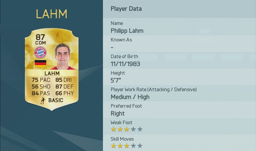 Phillipp Lahm FUT 16