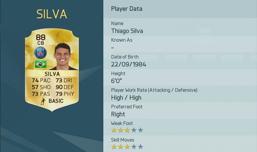 THIAGO SILVA FUT 16