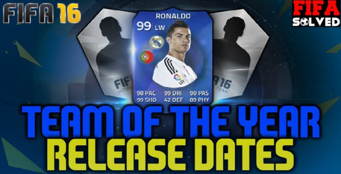 FIFA 16 TOTY Release Dates