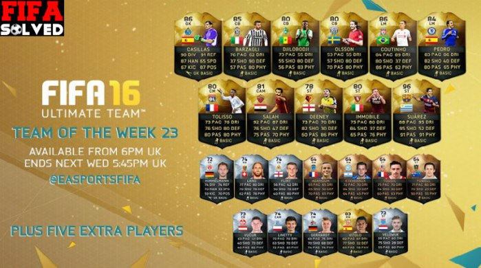 FUT 16 TOTW 23